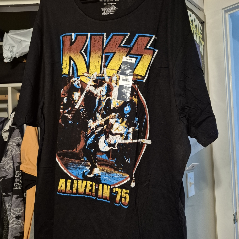 Kiss Kids Black and Multicolor Band Tee